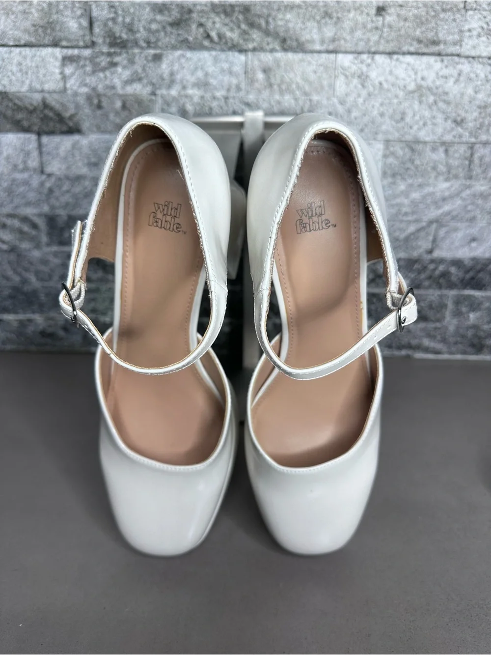 Wild Fable Darcy Off-white Patent Platform Pumps Heels - W8